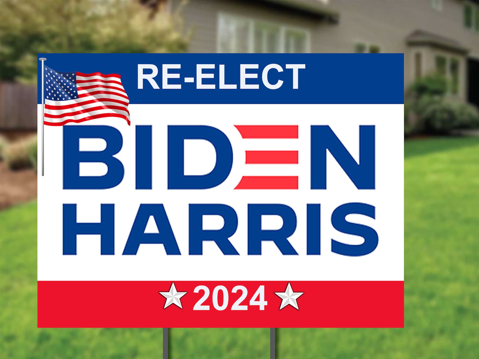 Joe Biden Yard Sign, Reelect BIDDEN HARRIS 2024 Yard Sign, Biden 2024