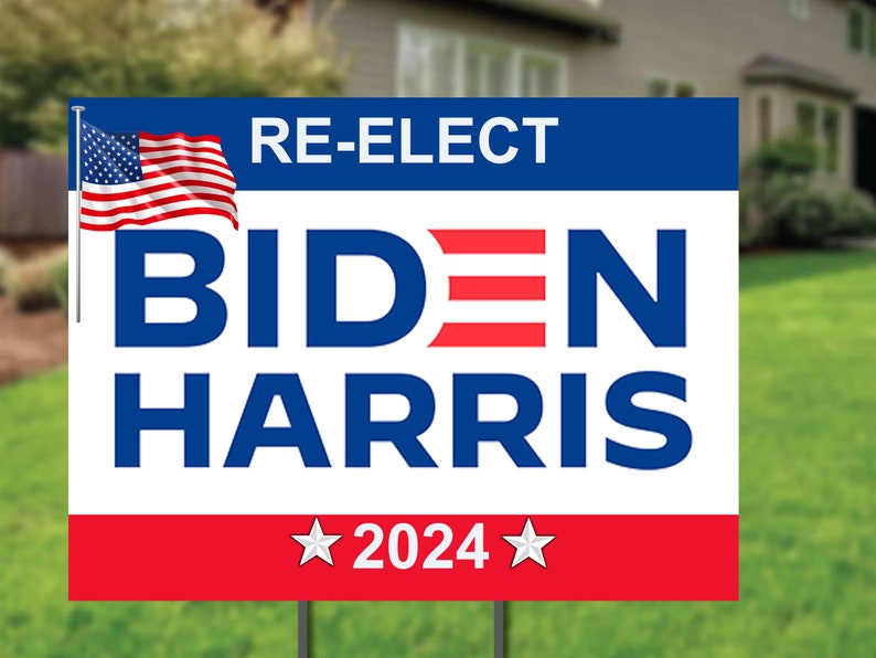 thumbnail image 2 of Joe Biden 2020 Yard Sign – Political Democrat Road Sign With Stand, NEW 2 of 3