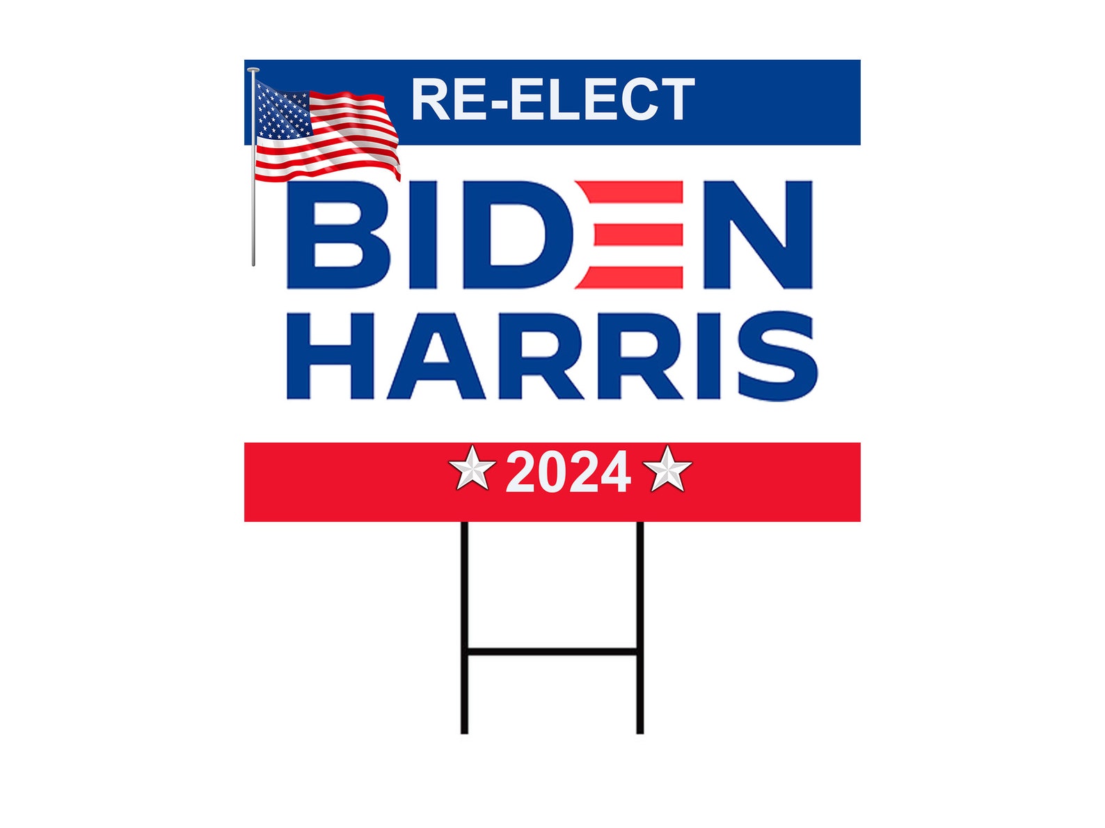 Joe Biden Yard Sign, Reelect BIDDEN HARRIS 2024 Yard Sign, Biden 2024