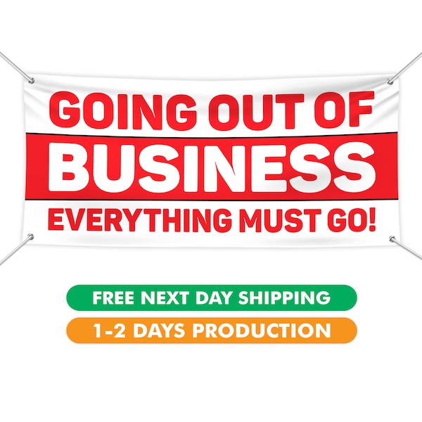 Going Out of Business Signs Etsy