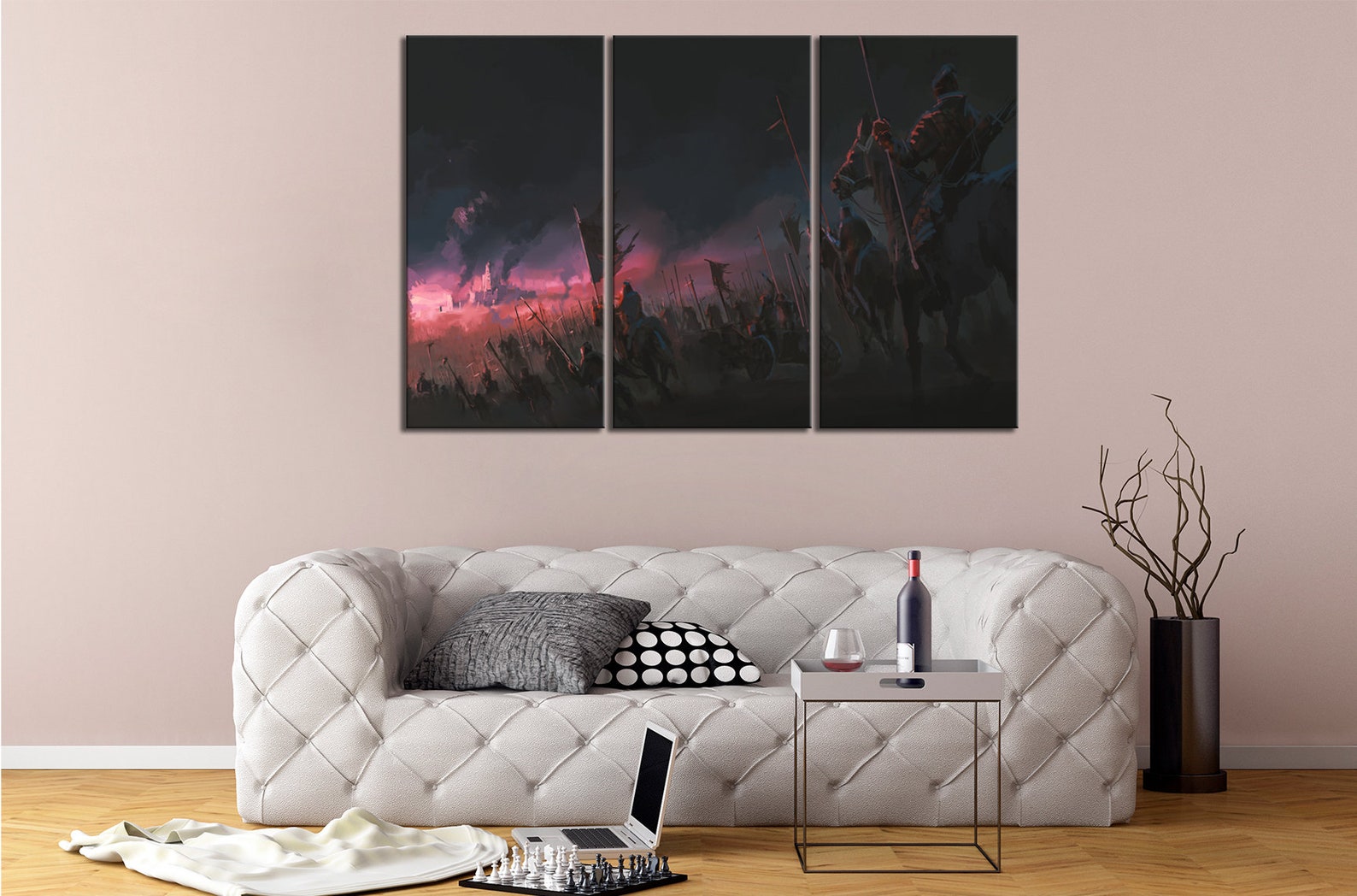 Battle Canvas print Warriors wall art Riders wall decor | Etsy