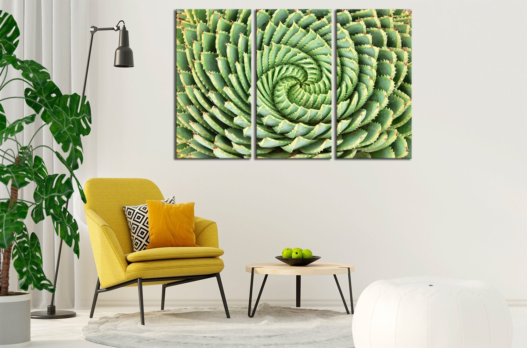 Plant Wall Art Aloe Wall Decor Green Canvas Print Pattern | Etsy