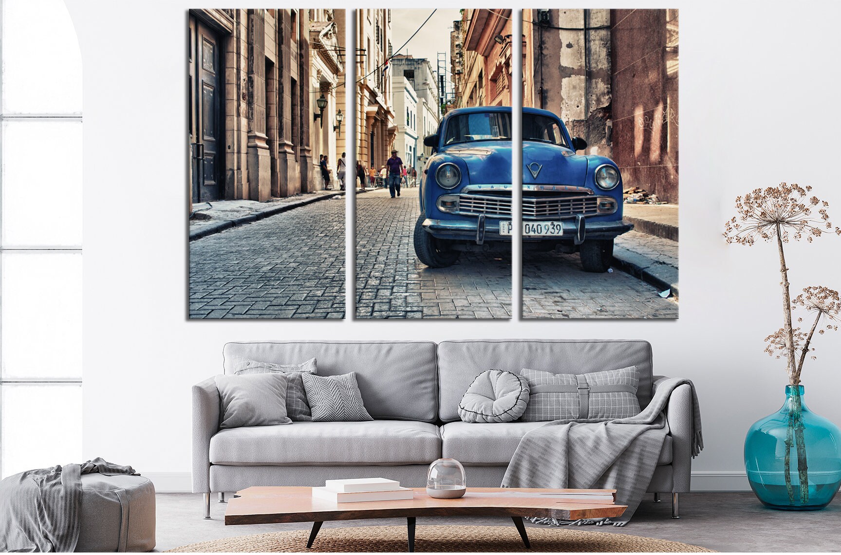 Retro-Auto-Wand-Kunst Vintage Auto-Wand-Dekor alte Straße | Etsy