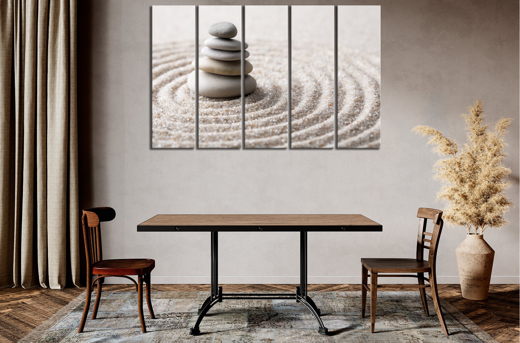 Zen Wall Decor Stones Canvas Print Meditation Wall Art | Etsy