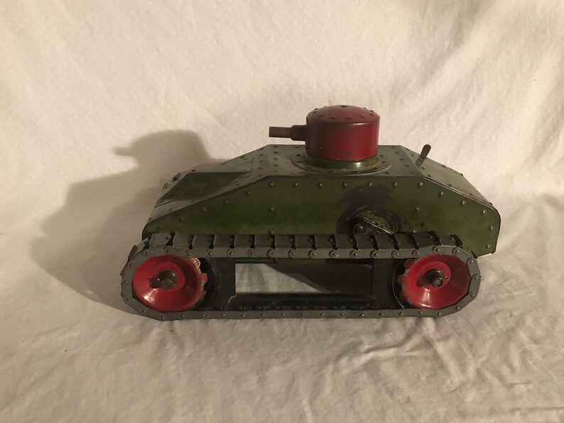 Rare 1920's Structo Wind Up Pressed Steel Tank Etsy