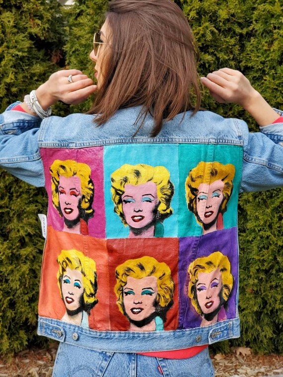 Painted Denim Jacket Marilyn Monroe 