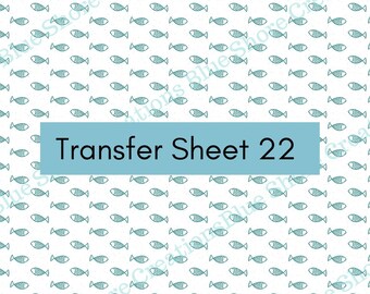 Transfer 22 | School of Fish | Polymer Clay Transfer Sheet