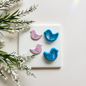 Pair of Birds Set | Fairy Garden Clay Cutter