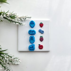 Fruit Snacks Stud Set | Fruit Polymer Clay Cutter