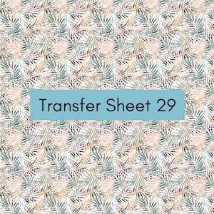 Transfer 29 | Beach Foliage | Polymer Clay Transfer Sheet