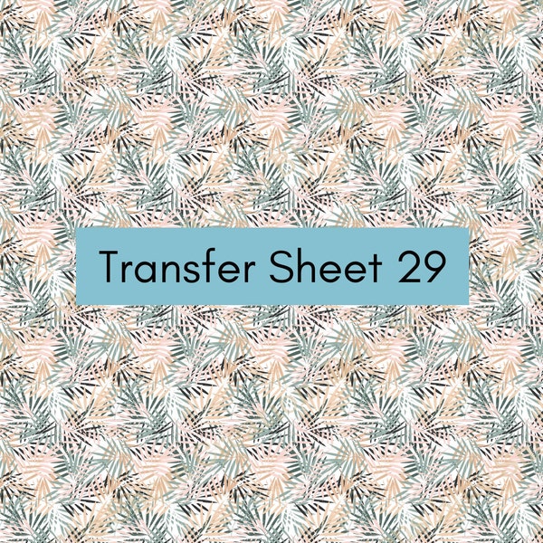 Transfer 29 | Beach Foliage | Polymer Clay Transfer Sheet