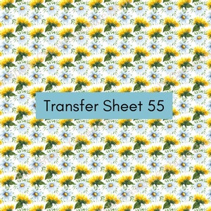Transfer 55 | Daisy&#39;s & Dandi&#39;s | Polymer Clay Transfer Sheet