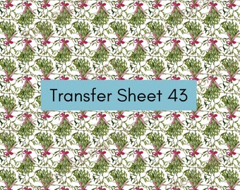 Transfer 43 | Mistletoe Bouquet | Polymer Clay Transfer Sheet