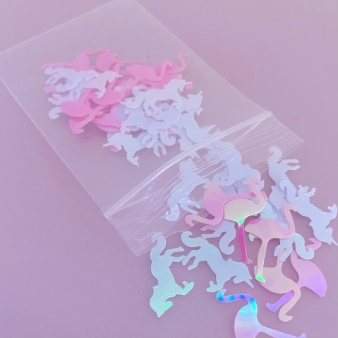 50 pc unicorn flamingo confetti mix for resin