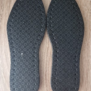 indoor sole with hole,UK 4-5, EU 37-38 ready to crochet/Knit, anti slippery, for indoor slippers or shoes, DIY slippers, image 2