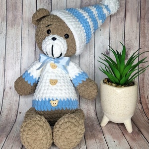 Wzór szydełkowy na misia, amigurumi, zabawka, prezent, puszysty, słodki miś, wzór PDF