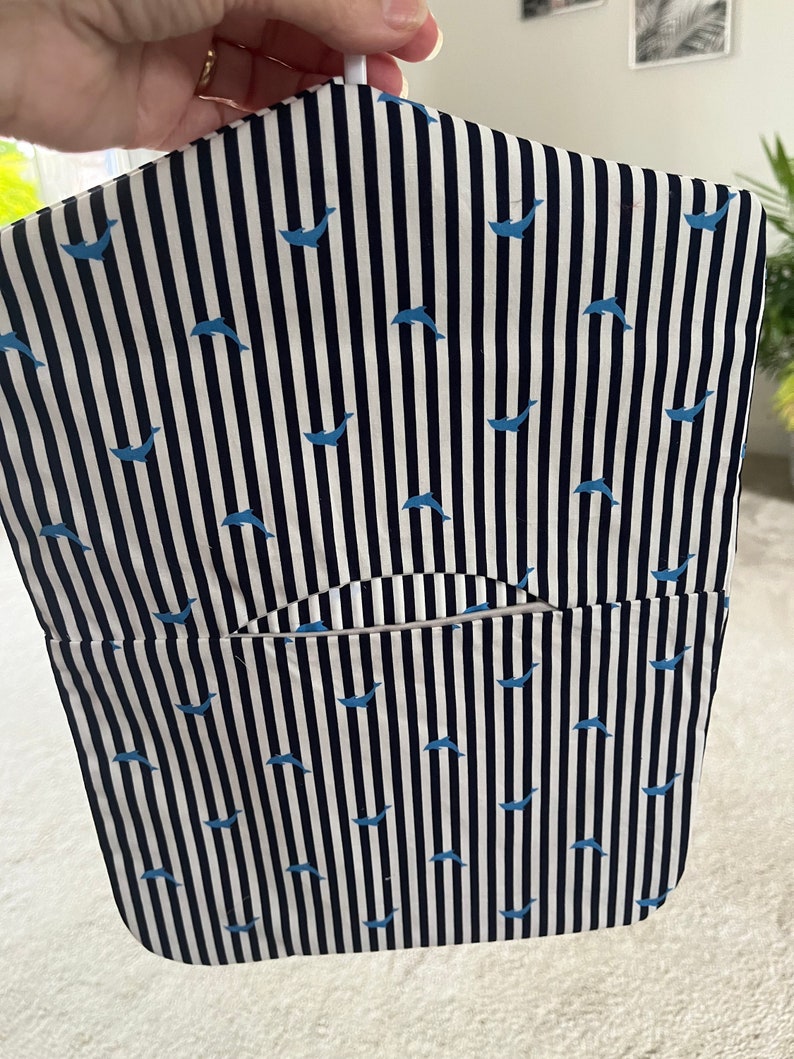 Peg bag with hanger | 100% cotton | Handmade in Uk | Washable | Laundry | Wash Days | Laundry | Spring cleaning Handmade in UK|Fully lined dolphin
