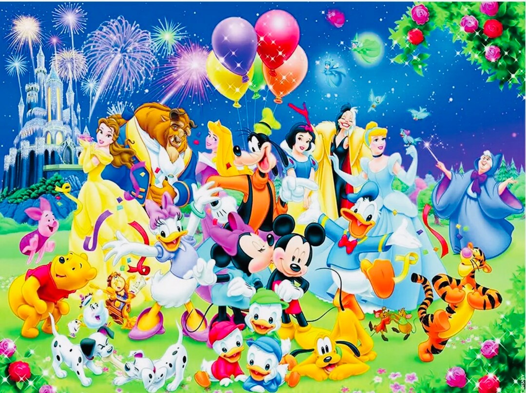 Paint by Number Disney Characters Etsy