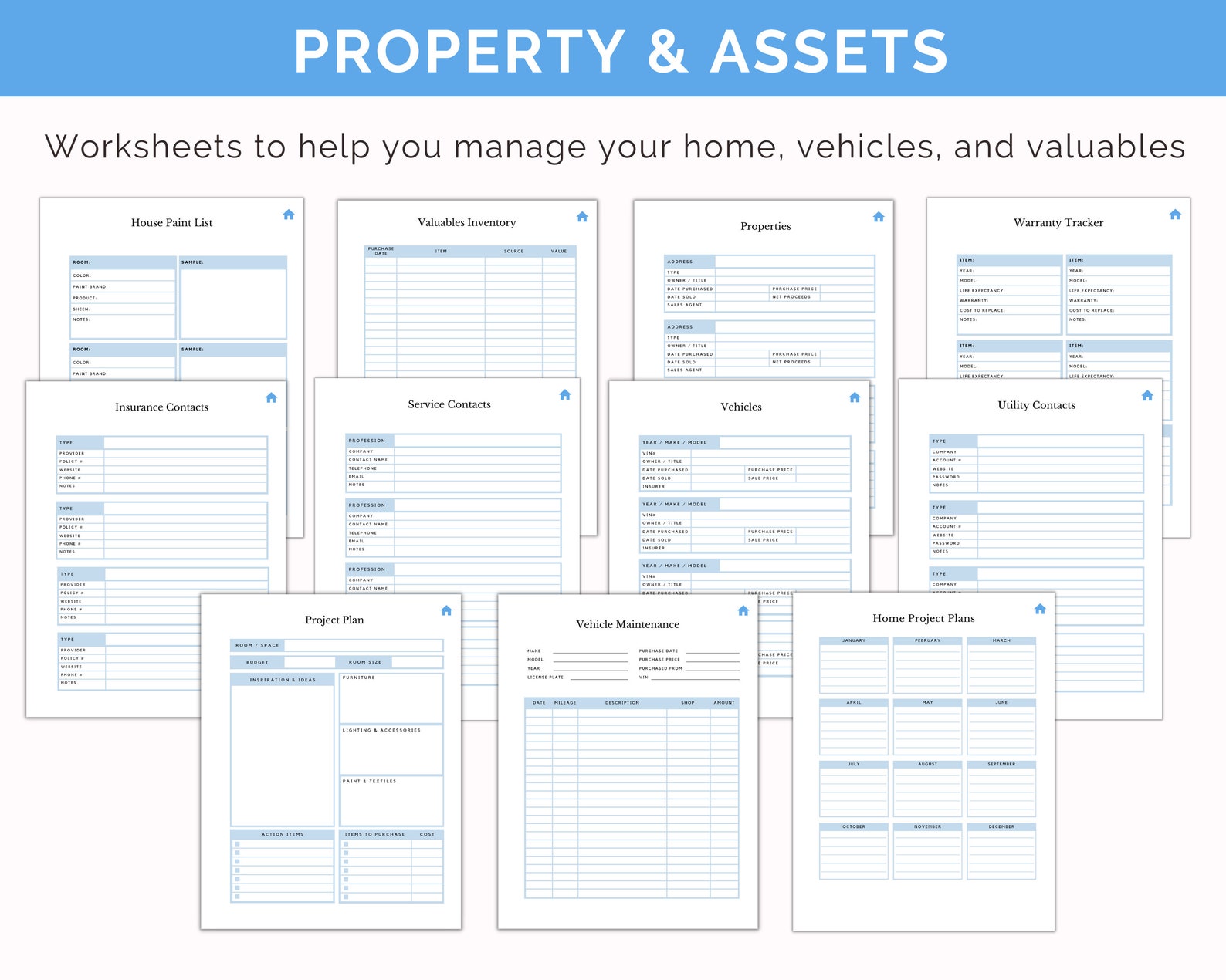 Ultimate Home Management Binder – Printable Household Planner (PDF) - Etsy