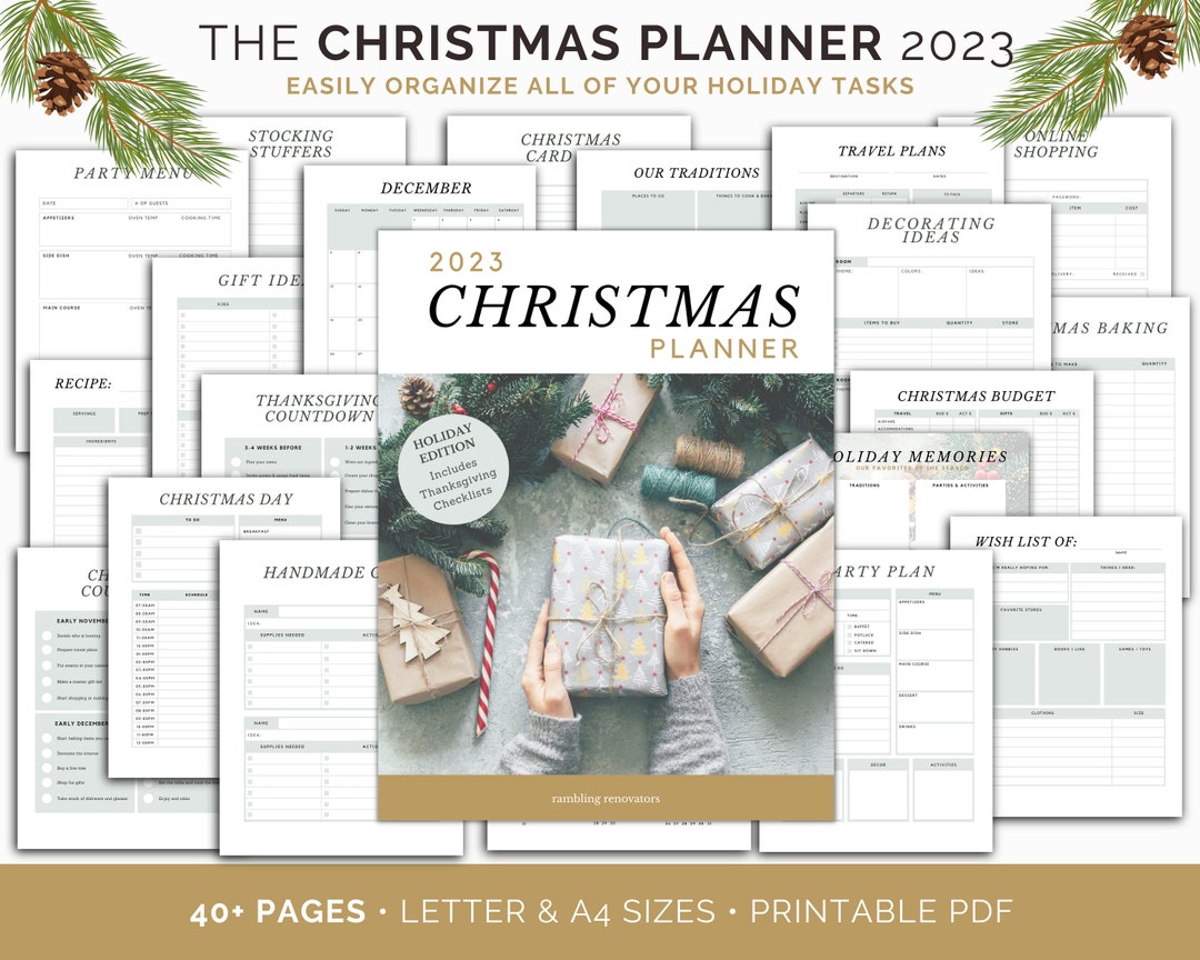Christmas Planner 2023 Printable Christmas Planner - Etsy