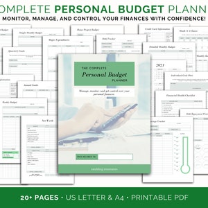 Personal Budget Planner, Budget binder, Budget tracker, Printable budget, Monthly budget template, Finance planner
