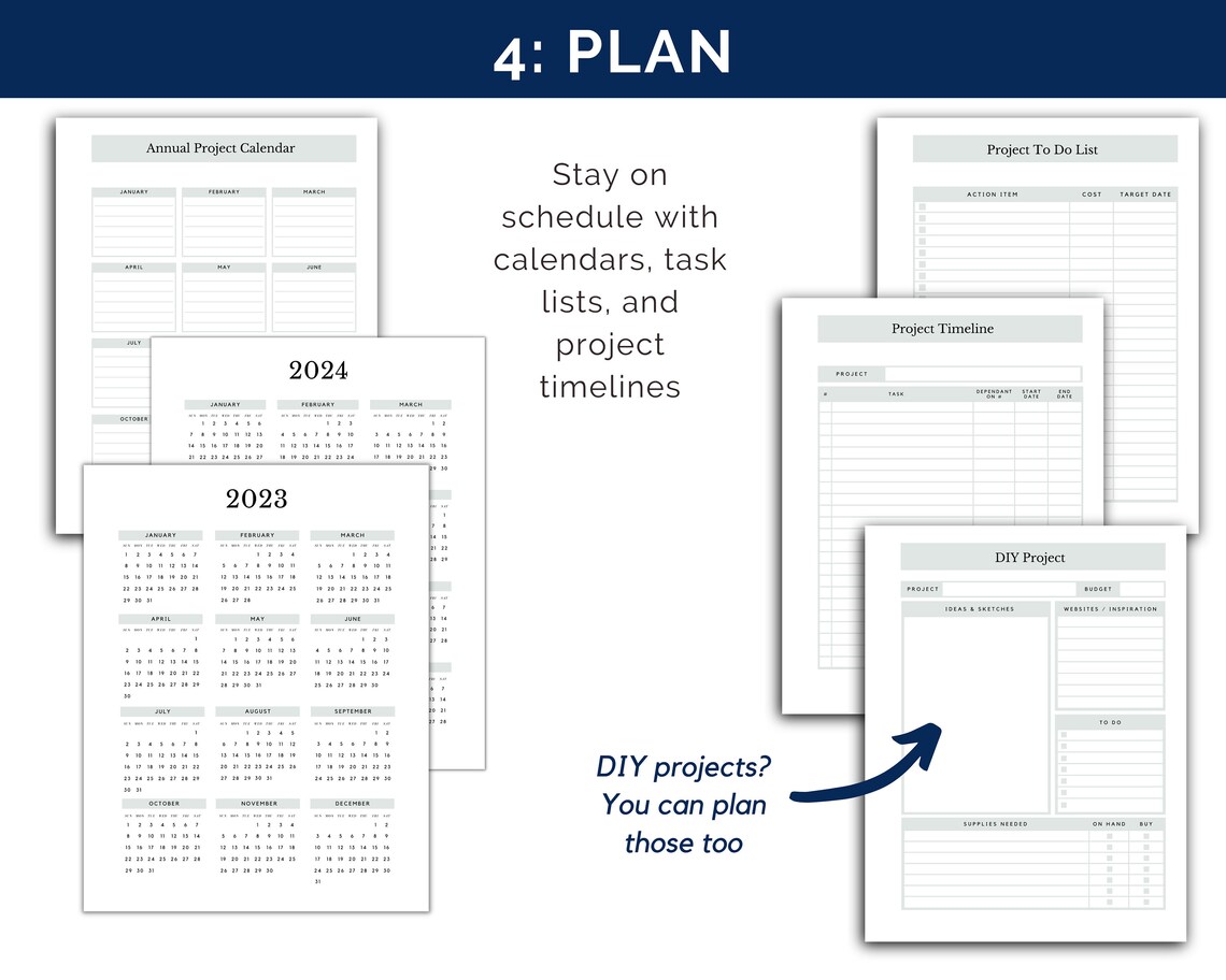 Home Renovation Planner Printable Home Renovate Planner Etsy