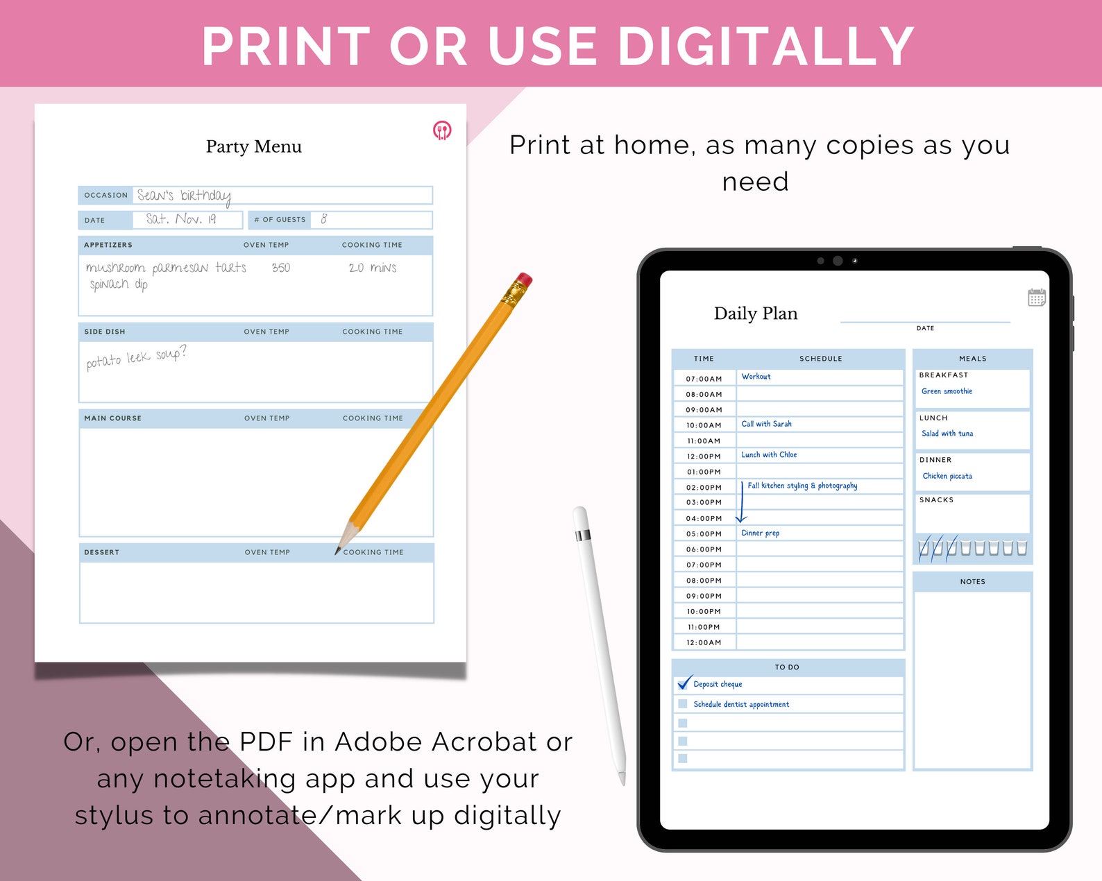 Ultimate Home Management Binder – Printable Household Planner (PDF) - Etsy