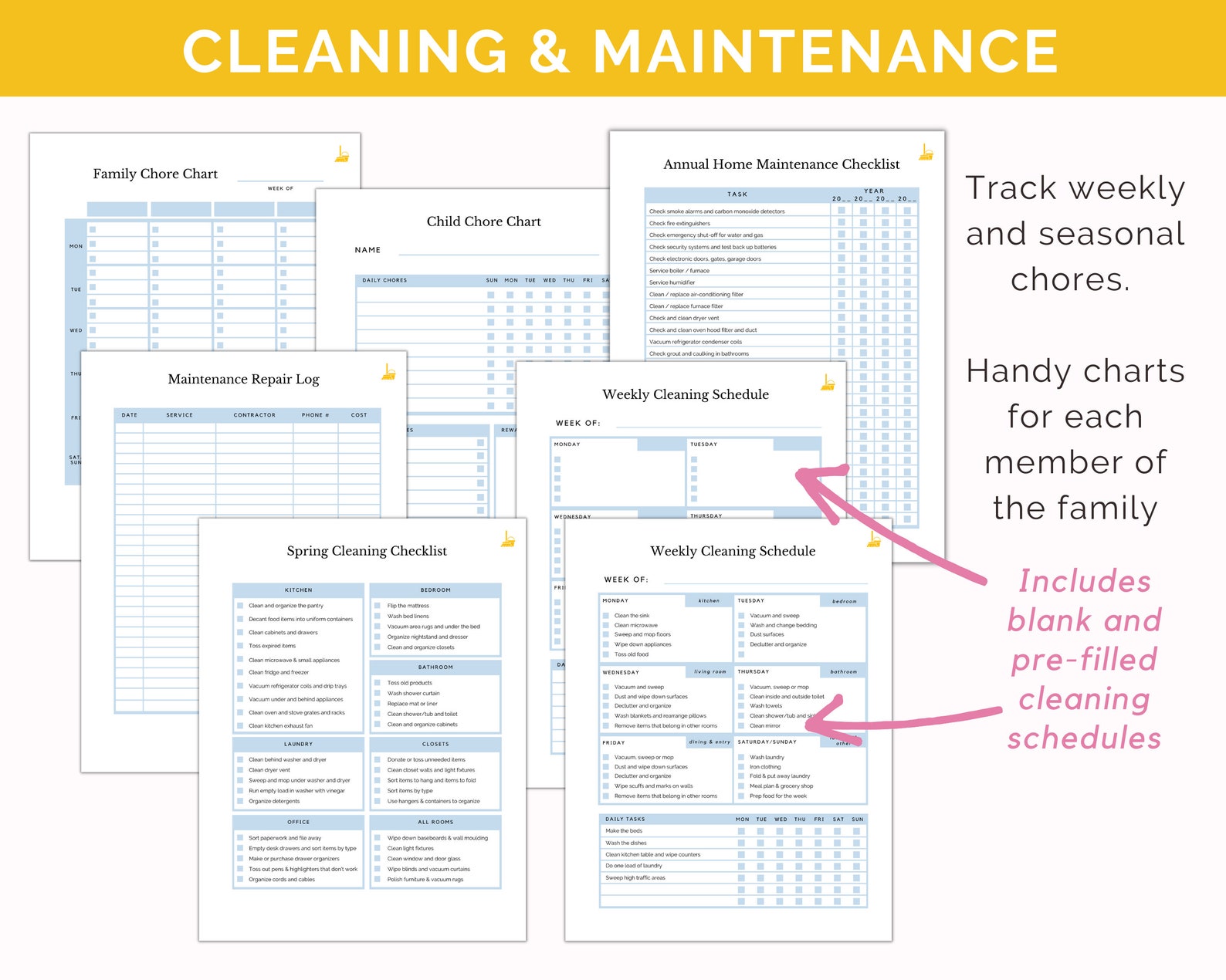 Ultimate Home Management Binder – Printable Household Planner (PDF) - Etsy