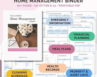 Ultimate Home Management Binder – Printable Household Planner (PDF)