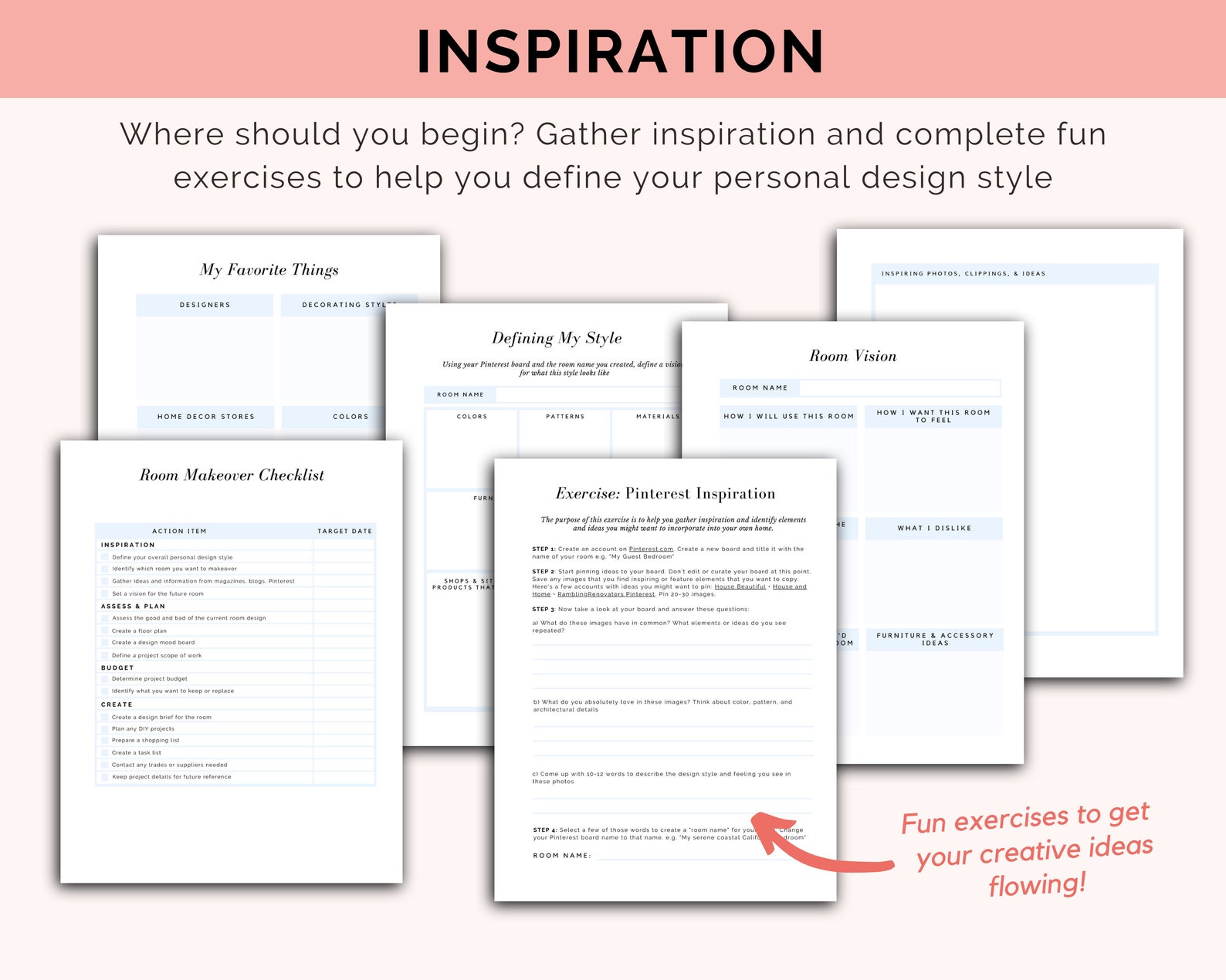 Room Makeover Planner: Interior Design Workbook (digital Download) - Etsy