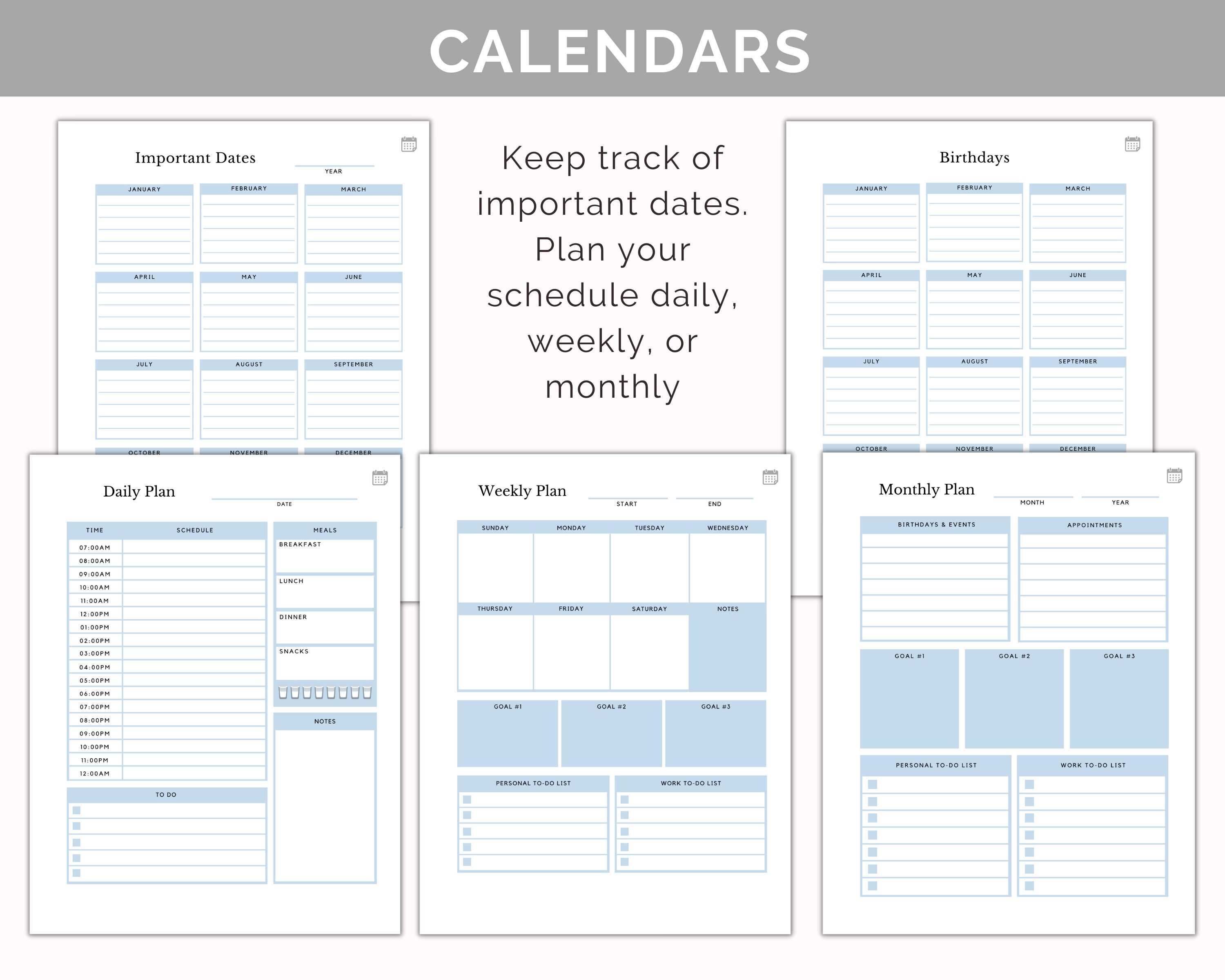 Ultimate Home Management Binder – Printable Household Planner (PDF) - Etsy