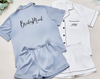 Custom Flower Girl Pajamas, Bridal Party Pajamas, Junior Bridesmaid Pajamas, Personalized Pajamas Set, Bridesmaid Pajamas, Flower Girl Gifts