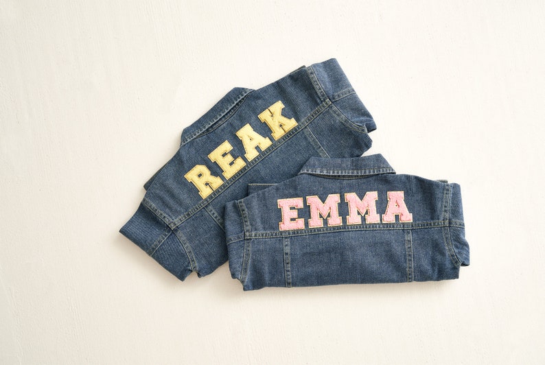 Personalized Denim Jacket,Kid's Denim Jacket,Girls Denim Jacket,Custom Toddler Denim Jacket, Birthday Party Gift,Name Jean Jacket,Girls Gift zdjęcie 8