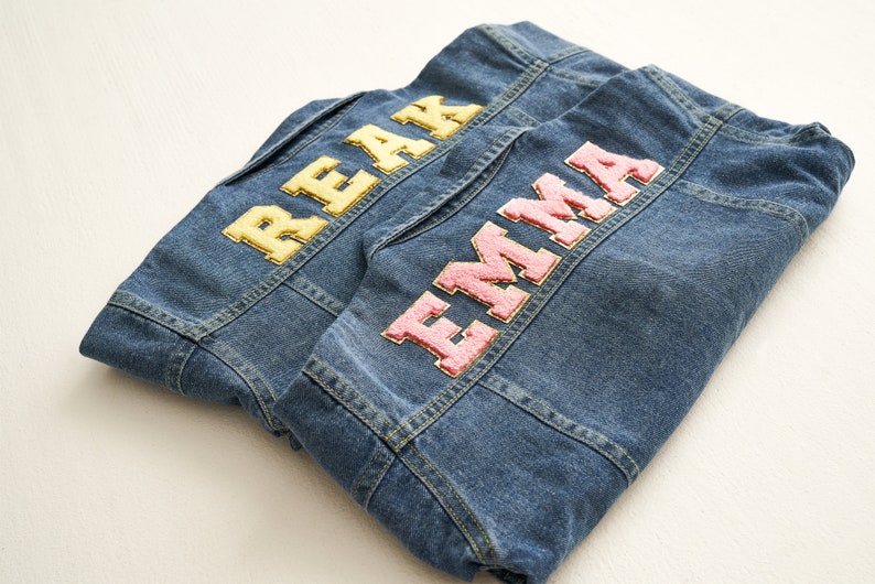 Personalized Denim Jacket,Kid's Denim Jacket,Girls Denim Jacket,Custom Toddler Denim Jacket, Birthday Party Gift,Name Jean Jacket,Girls Gift zdjęcie 4