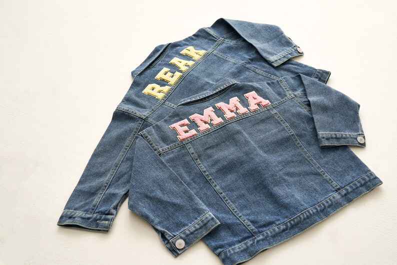 Personalized Denim Jacket,Kid's Denim Jacket,Girls Denim Jacket,Custom Toddler Denim Jacket, Birthday Party Gift,Name Jean Jacket,Girls Gift zdjęcie 1