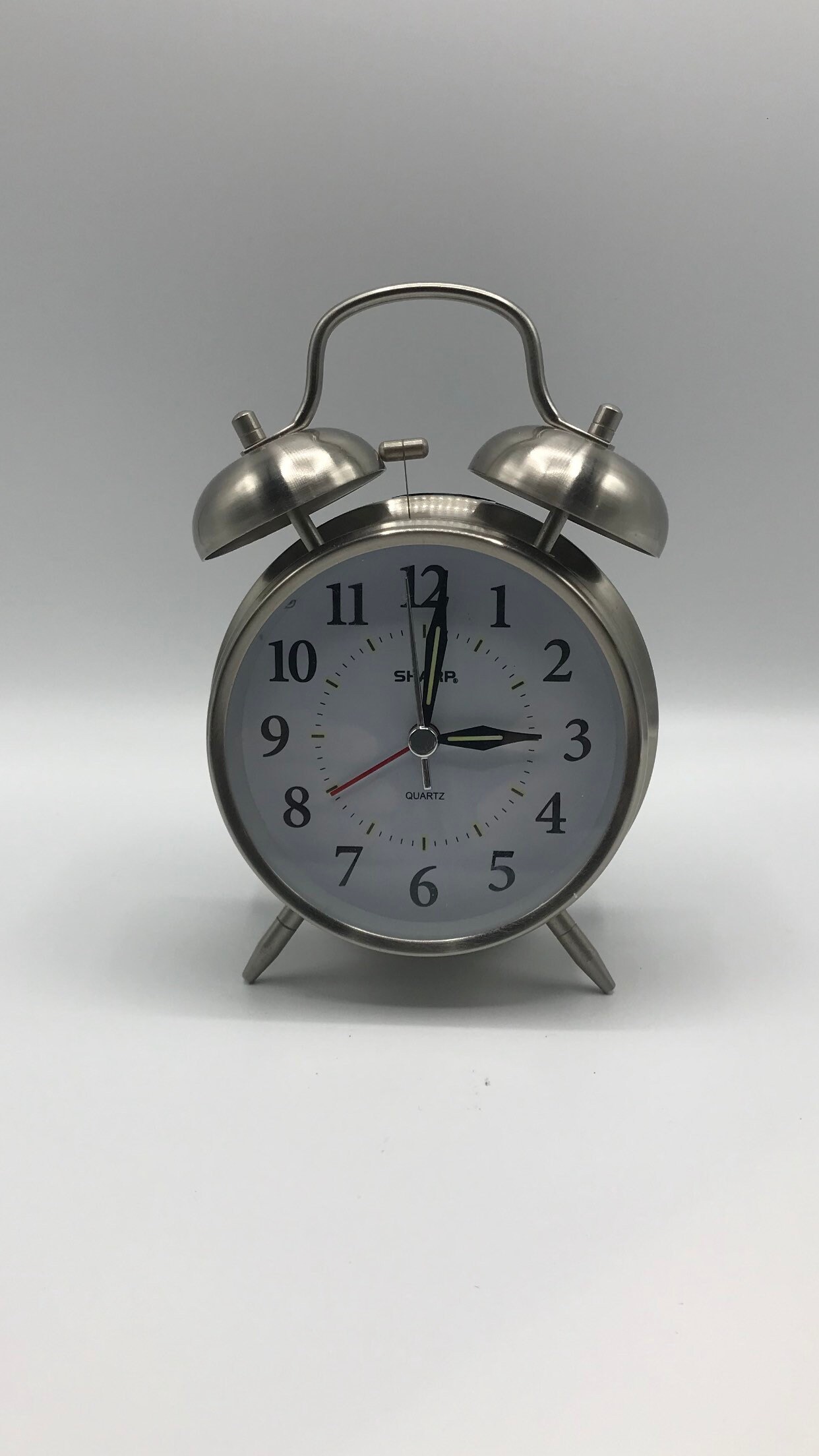 Vintage Style Metal Mechanical Alarm Clock Sharp Quartz, Vintage Alarm