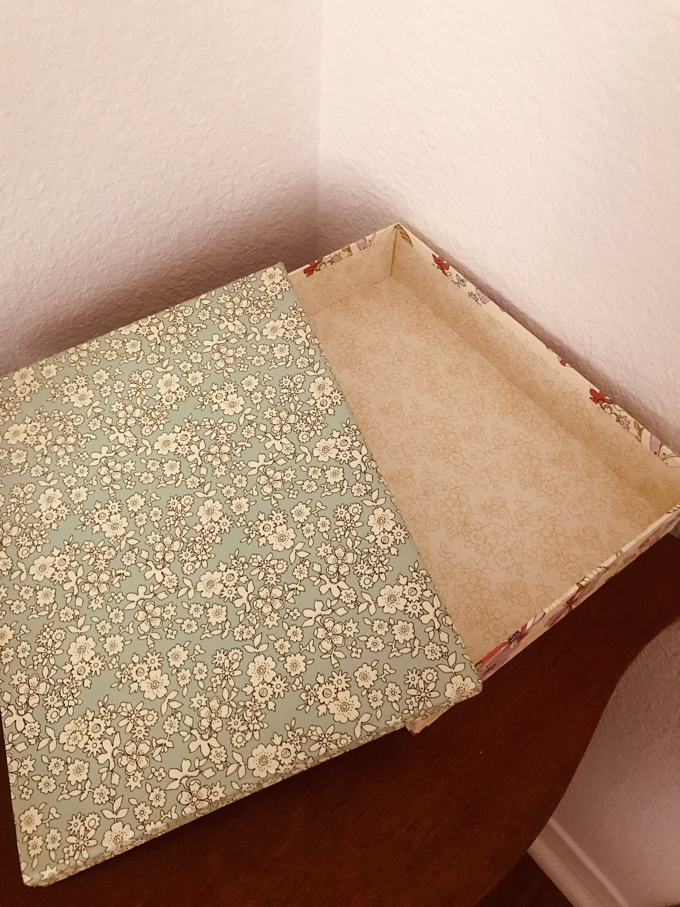 Cardbox Flowers Design With Lid Etsy