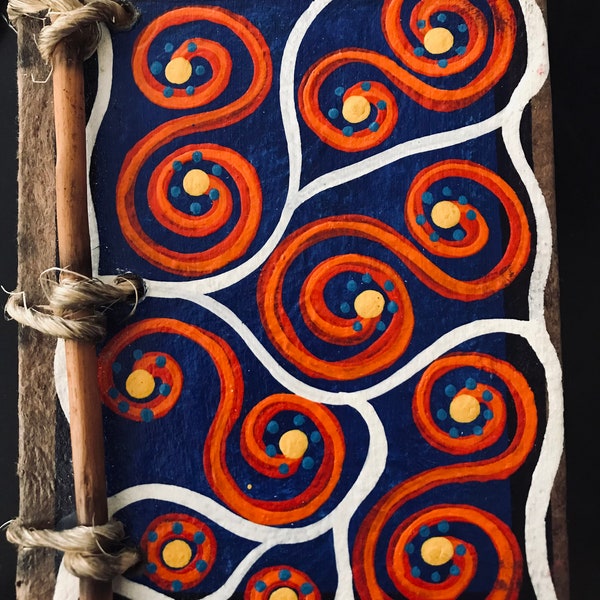 Cuauhtli Mayan Mexico little Book are handmade  from natural fibers