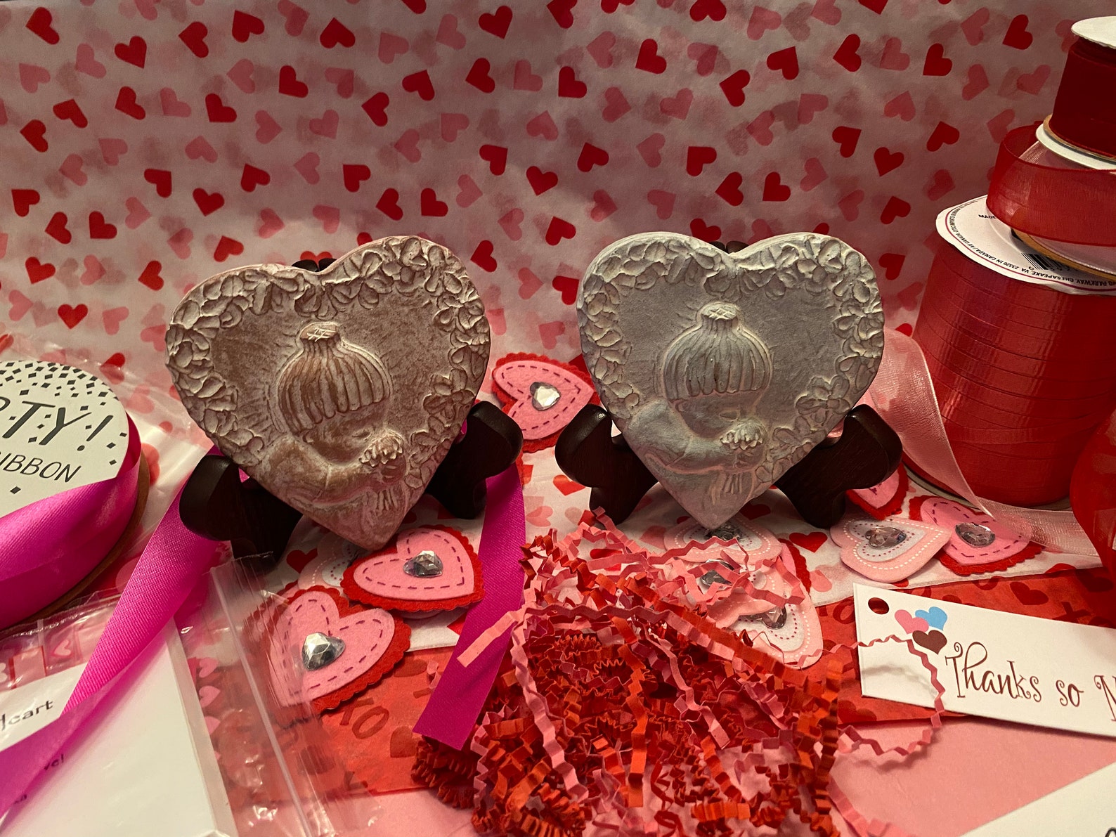 Isabel Bloom VIOLET HEART retirado 2003 Escultura Etsy