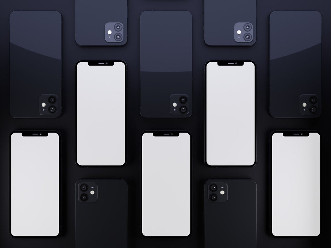 6-in-1 iPhone 12 blank scherm afbeeldingen hoge resolutie | Etsy