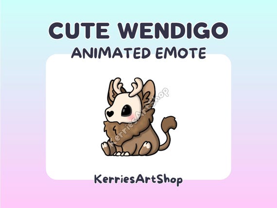 Animated Mythical Creature Emote | Cute Halloween Emote | Wendigo Animal | Cute Skull Spirit Emote