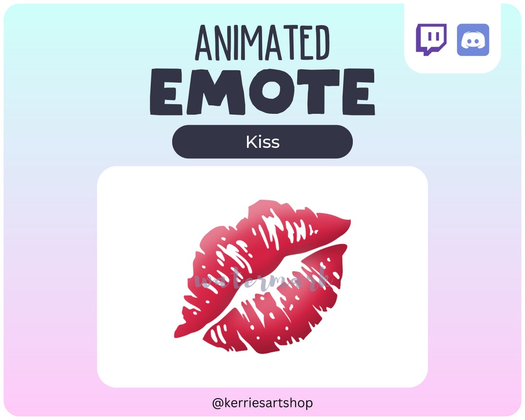 Animated Kiss Emote Red Lips Kissing Emote Kissy Lips Red Lipstick Kiss