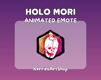 DBD Holographic Animated Shiny Memento Mori Emote | Holo Ebony Mori Emote | Dead by Daylight Mori Shine | Reflective Offering DBD