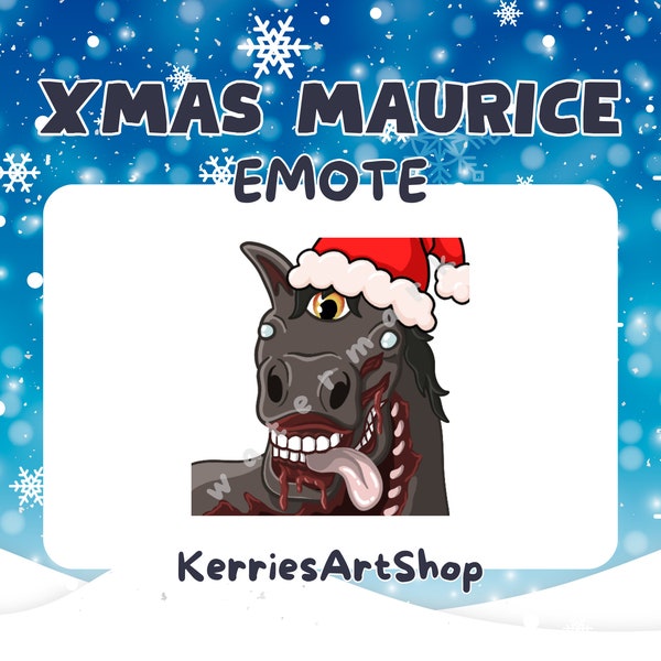 Christmas dbd Maurice Emote | DBD Emote | Dead by Daylight Twitch Emote | Christmas Horse | Xmas Maurice | Dead Horse Emote | Gore Emote