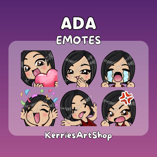 DBD Ada Wong Emotes | Dead by Daylight Ada RE Emotes | Kawaii dbd Survivor Emotes | Cute Black Haired Girl Emotes | Resident Evil Emotes