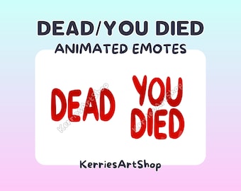 Du bist gestorben Animiertes Emote | Blut tropft Emote | Animiertes Wort Emote | Game Over Emote | Totenschirm | Animiertes Twitch Emote