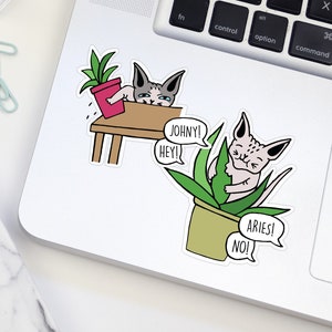 Custom Sphynx Cat Sticker | Personalized Sphinx Cat Sticker | Funny Gift For Cat Lovers | Hairless Cat Rex Cat Mom Customized Stickers