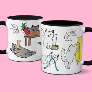 Custom Persian Cat Mug | Personalized Persian Cat Mug | Funny Gift For Cat Lovers | White Gray Orange Black Persian Cat Mom Customized Mug