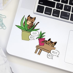 Custom Bengal Cat Sticker | Personalized Bengal Cat Sticker | Funny Gift For Cat Lovers | Bengal Cat Mom Customized Stickers