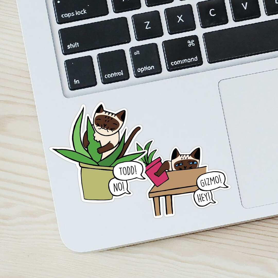 Siamese Sticker Custom Siamese Cat Sticker | Personalized Siamese Cat Sticker | Funny ...